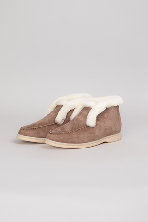 Лоферы высокие chestnut лесной орех замш 038424