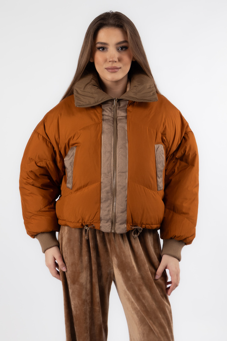 Куртка коричневий+рудий поліестер 038432