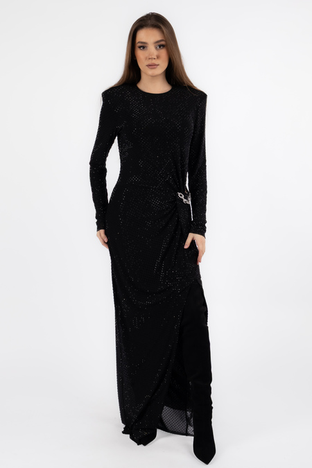 Сукня каміння чорний текстиль 038438