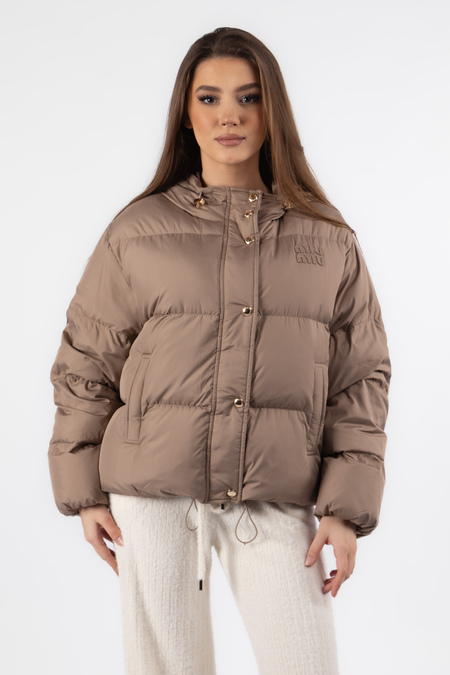 Куртка лого бежевый полиэстер 038440