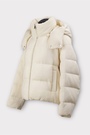 Куртка капюшон молочний текстиль 038499