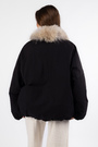 Куртка хутро чорний текстиль 038524