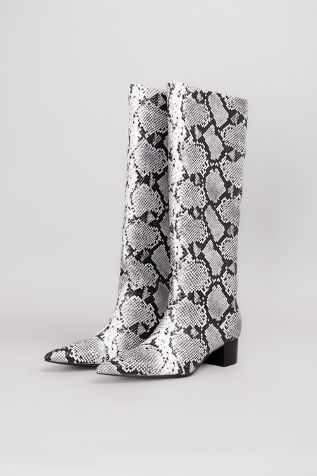 Сапоги высокие питон кожа 038537