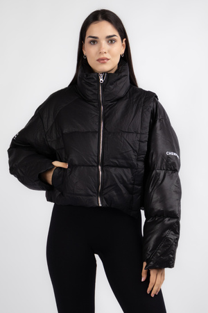 Куртка белое лого черный полиэстер 038556