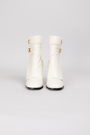 Черевики золоте лого біла шкіра 038578