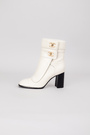 Черевики золоте лого біла шкіра 038578