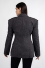 Пиджак черно-серый текстиль 038608