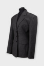 Пиджак черно-серый текстиль 038608