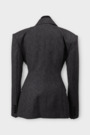 Пиджак черно-серый текстиль 038608