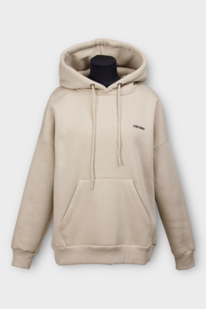 Костюм худі+штани чорне лого бежевий текстиль 038676