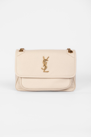 Сумка 28 см біла шкіра 038708