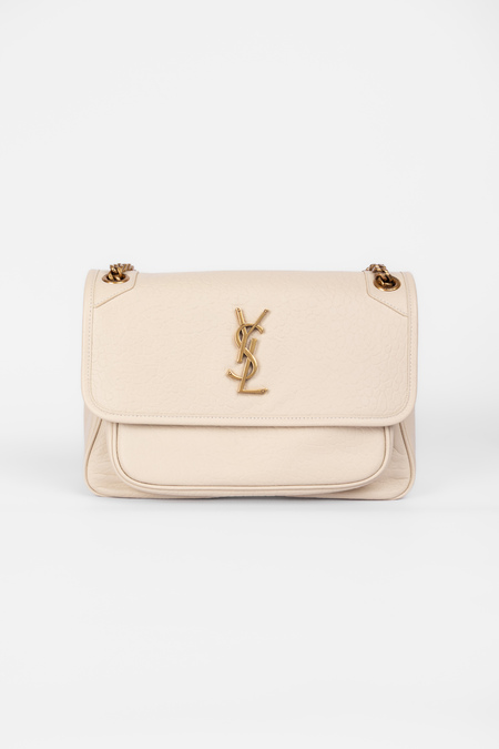 Сумка 28 см белая кожа 038708