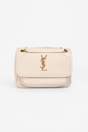 Сумка 28 см біла шкіра 038708