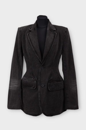 Піджак гудзики чорний джинс 038741