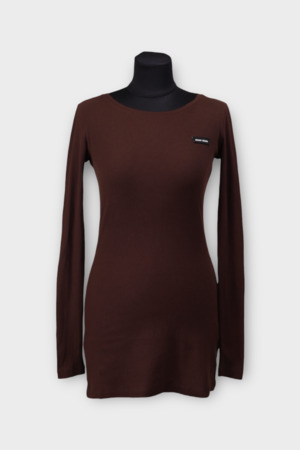 Кофта чорне лого коричневий текстиль 038748