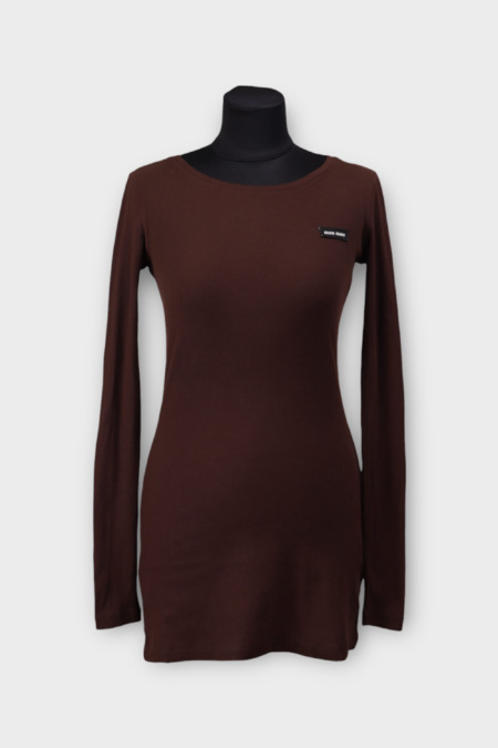 Кофта чорне лого коричневий текстиль 038748