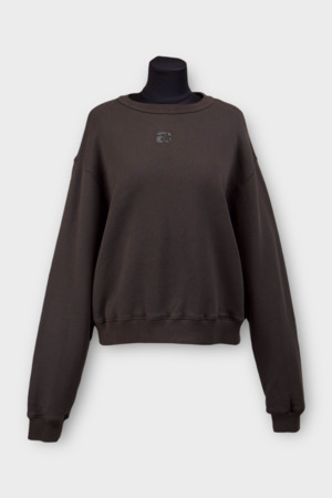 Кофта лого темно-сірий текстиль 038783