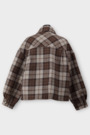 Сорочка клітинка коричневий текстиль 038795