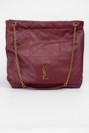 Сумка 29 см золоте лого бордова шкіра 038927