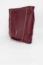Сумка 29 см золоте лого бордова шкіра 038927
