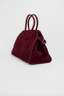 Сумка 38 см вишневий замш 039054