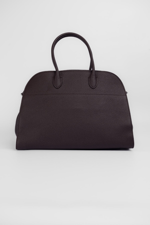 Сумка 38 см темно-коричнева шкіра рельеф 039057