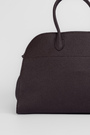 Сумка 38 см темно-коричнева шкіра рельеф 039057