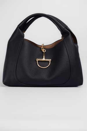 Сумка 44 см золота фурнітура чорна шкіра рельеф 039065