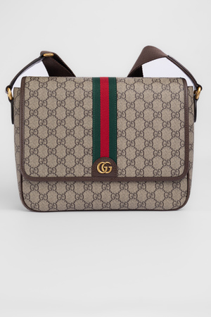 Сумка 30 см монограм коричневий текстиль 039074