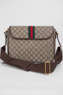Сумка 30 см монограмм коричневый текстиль 039074