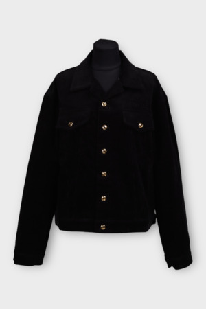 Костюм куртка + спідниця чорний велюр 039216