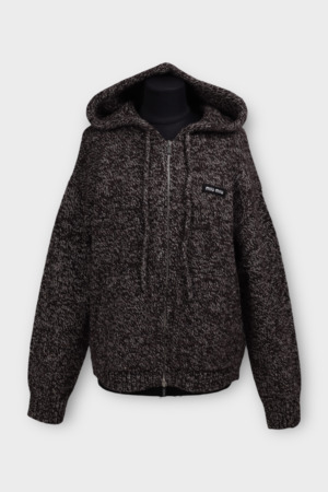 Кофта на замку коричнева в'язка 039225