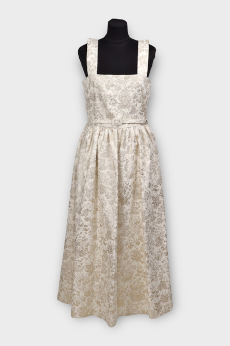 Сукня з золотом білий коттон 039231