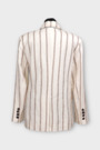 Піджак у смужку молочний коттон 039245