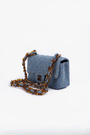 Сумка 20 см голубой джинс 039252