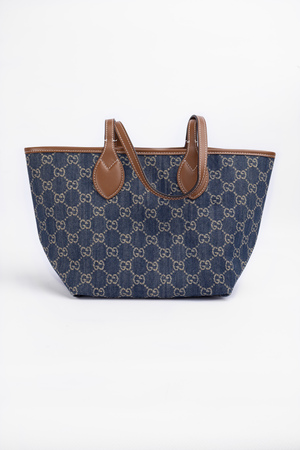 Сумка 22 см монограм синій джинс 039286