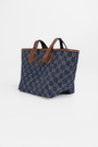 Сумка 22 см монограм синій джинс 039286
