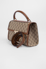 Сумка 25 см монограм бежевий текстиль 039288