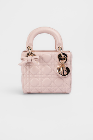 Сумка 17 см срібна фурнітура пудрова шкіра 039312