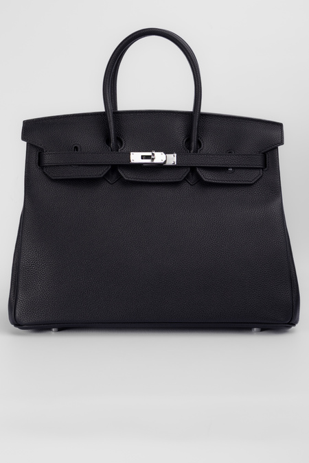 Сумка 35 см черная кожа 039633