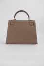 Сумка 25 см 1 ручка олива шкіра 039660
