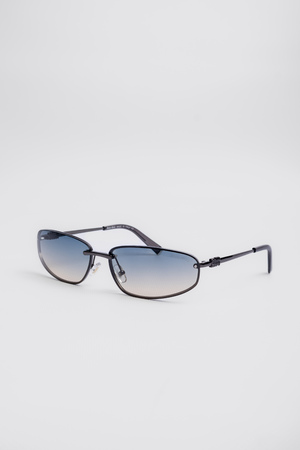 Окуляри блакитна лінза чорні дужки 039728-13