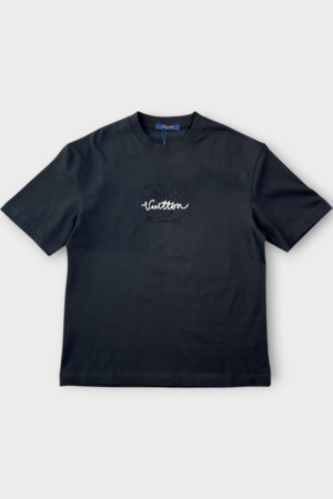 Футболка біле лого чорний котон 039761