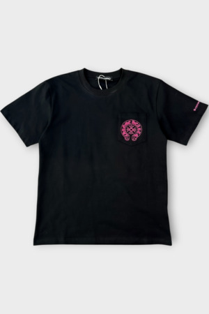 Футболка лого рожеве чорний котон 039763