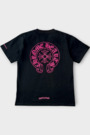 Футболка лого рожеве чорний котон 039763