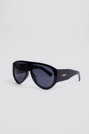 Окуляри чорна лінза чорна широка оправа 039777-1