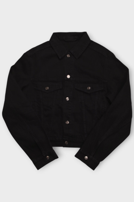 Куртка з кишенями чорний джинс 039897