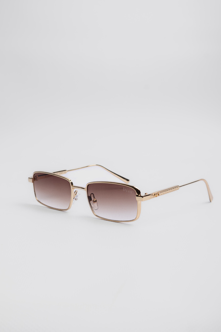 Очки светло-коричневая линза золотая оправа 039965-17