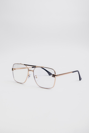 Окуляри прозора лінза золота оправа 039979-0