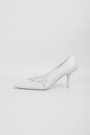 Туфлі бантик біла шкіра 040009